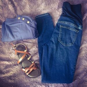 Dark Blue Jegging Maternity Pants👖